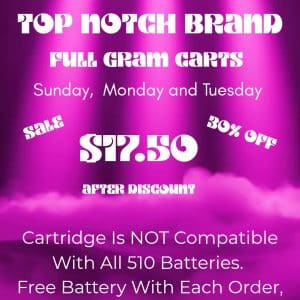 Vendor Promo Top Notch Cart