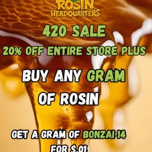 Vendor Promo 420 Rosin